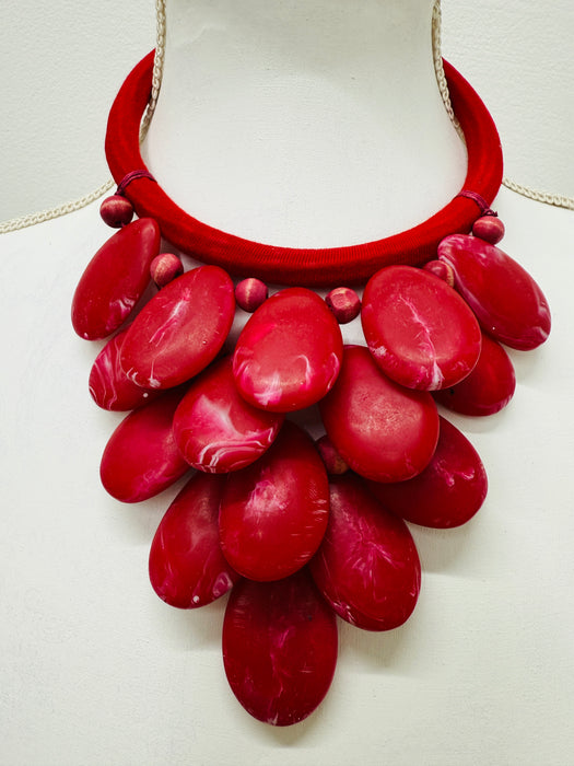 Adeia Necklace - Red ~ ALL JEWELLERY 3 FOR 2