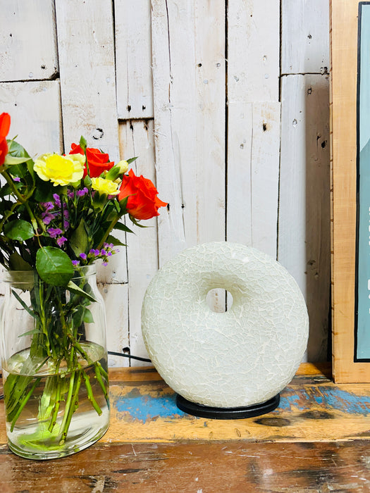 Mosaic Donut Lamp Small- White