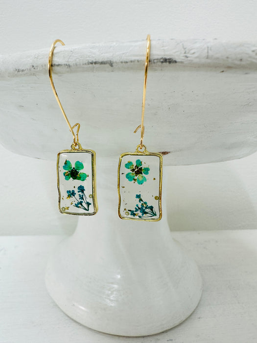 Cressida Earrings - Turquoise Flower ~ ALL JEWELLERY 3 FOR 2