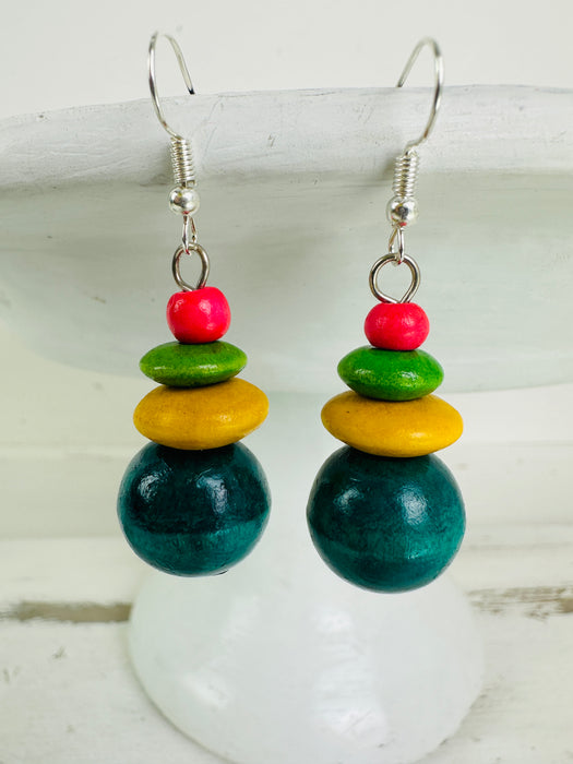 Carnival Earrings - Green ~ ALL JEWELLERY 3 FOR 2