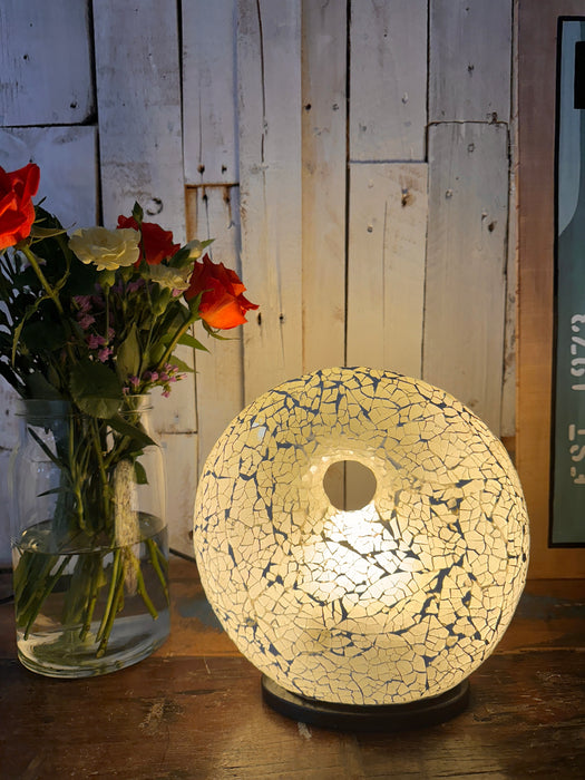 Mosaic Donut Lamp Small- White