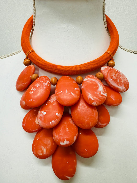 Adeia Necklace - Orange ~ ALL JEWELLERY 3 FOR 2