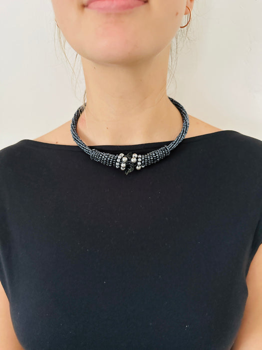 Zara Choker - Gunmetal~ ALL JEWELLERY 3 FOR 2