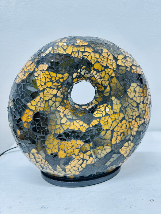 Small Donut Lamp - Black & Gold