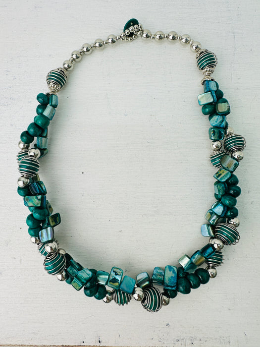 Solana Necklace - Green ~ ALL JEWELLERY 3 FOR 2