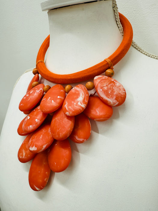 Adeia Necklace - Orange ~ ALL JEWELLERY 3 FOR 2