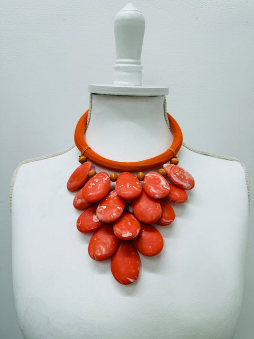 Adeia Necklace - Orange ~ ALL JEWELLERY 3 FOR 2