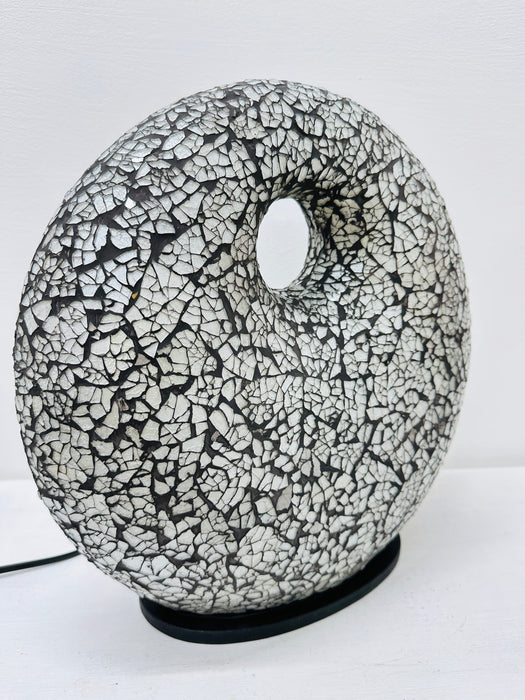 Mosaic Donut Lamp Medium - Silver