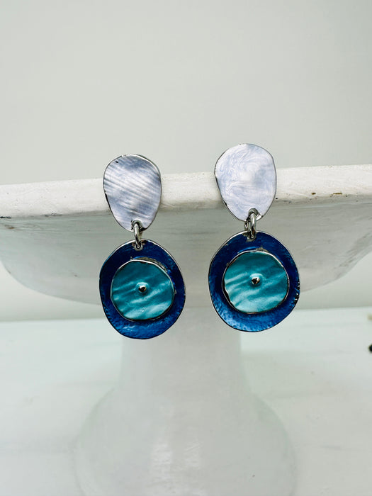 Coralia Earrings - Blue ~ ALL JEWELLERY 3 FOR 2