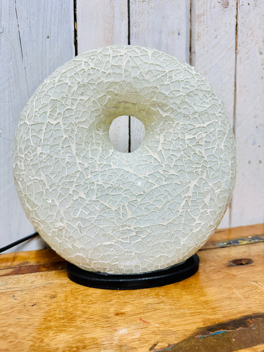 Mosaic Donut Lamp Small- White