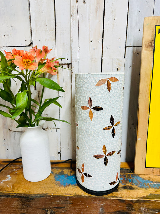 Mosaic Cylinder Lamp - Flower