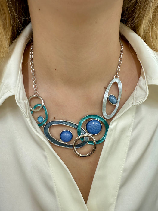 Poena Necklace -Blue ~ ALL JEWELLERY 3 FOR 2