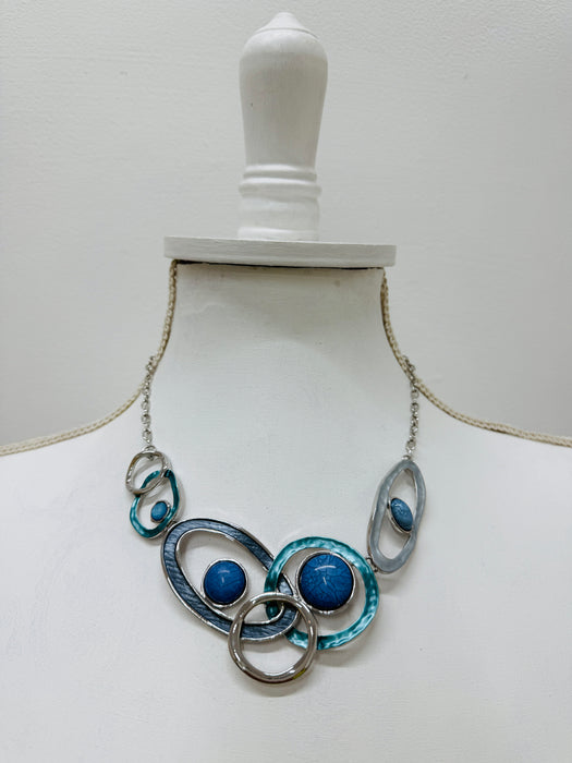 Poena Necklace -Blue ~ ALL JEWELLERY 3 FOR 2