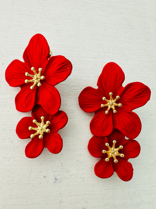 Agnes Earrings - Red ~ ALL JEWELLERY 3 FOR 2