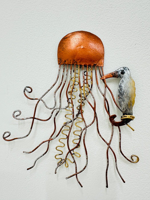 Jellyfish with Seahorse - Copper