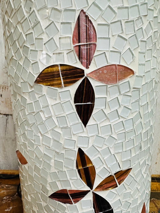 Mosaic Cylinder Lamp - Flower