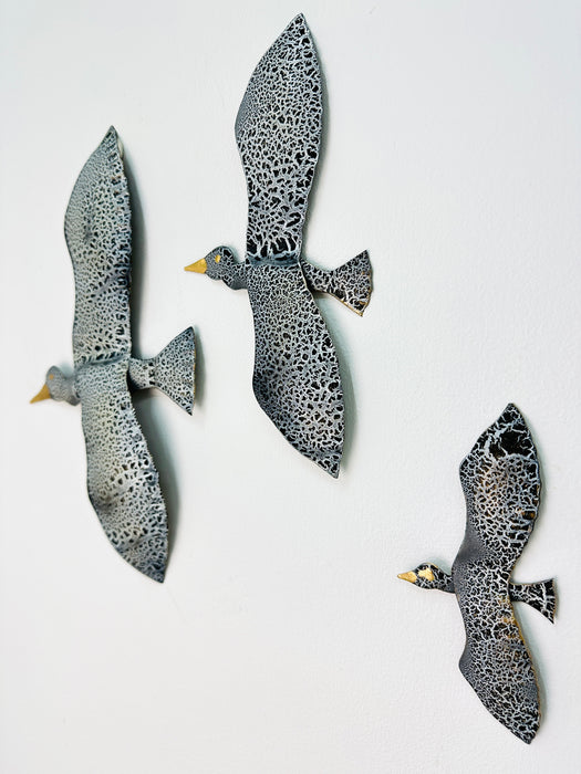 Crackle Flying Seabird Set of 3