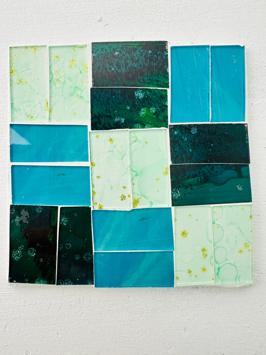 Square Mosaic Coaster - Turquoise