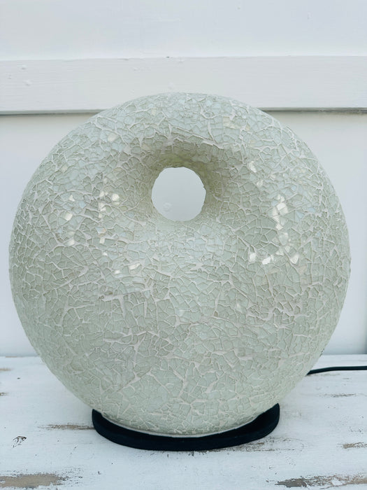 Mosaic Donut Lamp Medium- White