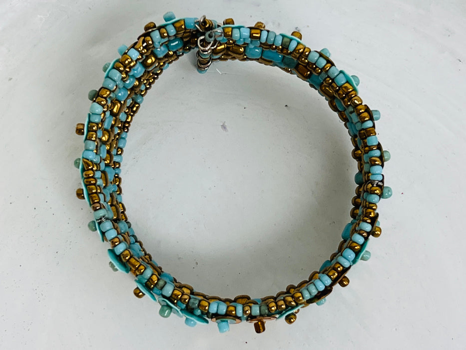 Sequin Cuff - Turquoise ~ ALL JEWELLERY 3 FOR 2